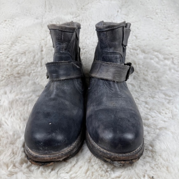 Bed Stu Spunky Women's Fashion Vintage Motorcycle Boots Black Leather Size 8.5 - Picture 2 of 9